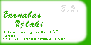 barnabas ujlaki business card